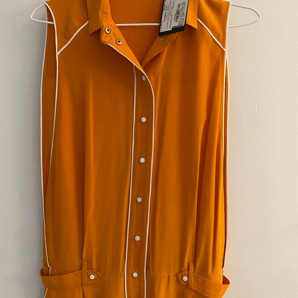 L.A.M.B. “Rare” Gwen Stefani Totemic Clan spicy orange jumpsuit size 2 - Picture 4 of 16